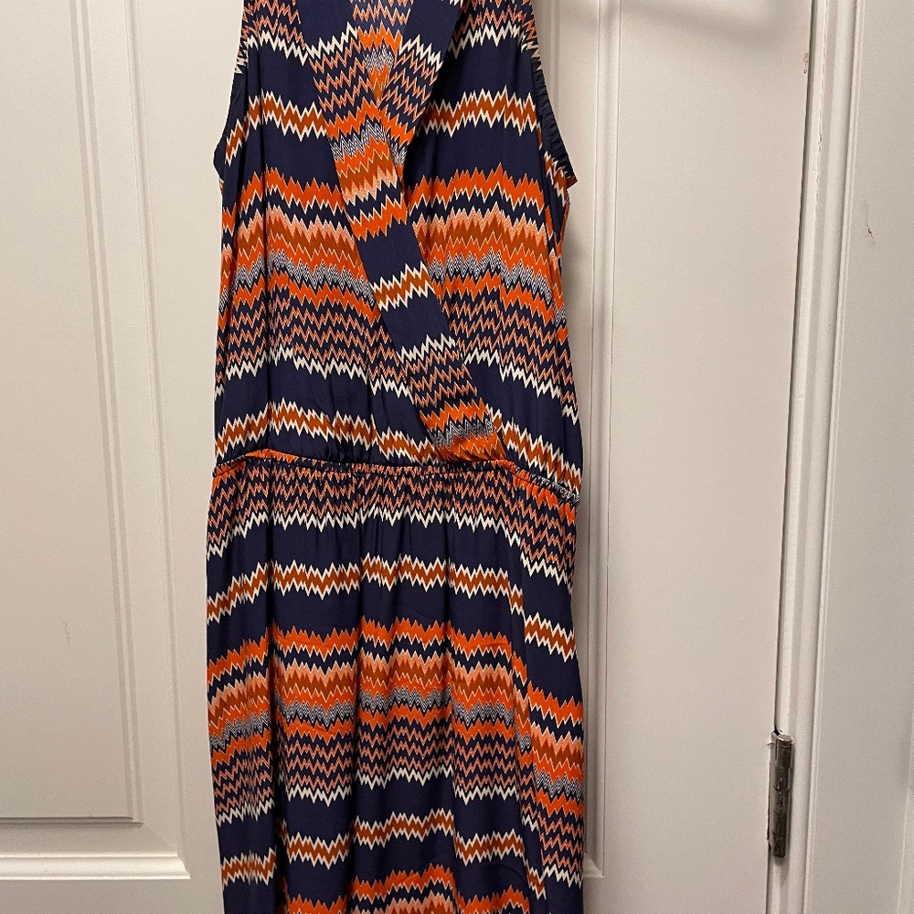 Parker 100% silk striped racerback mini dress size small